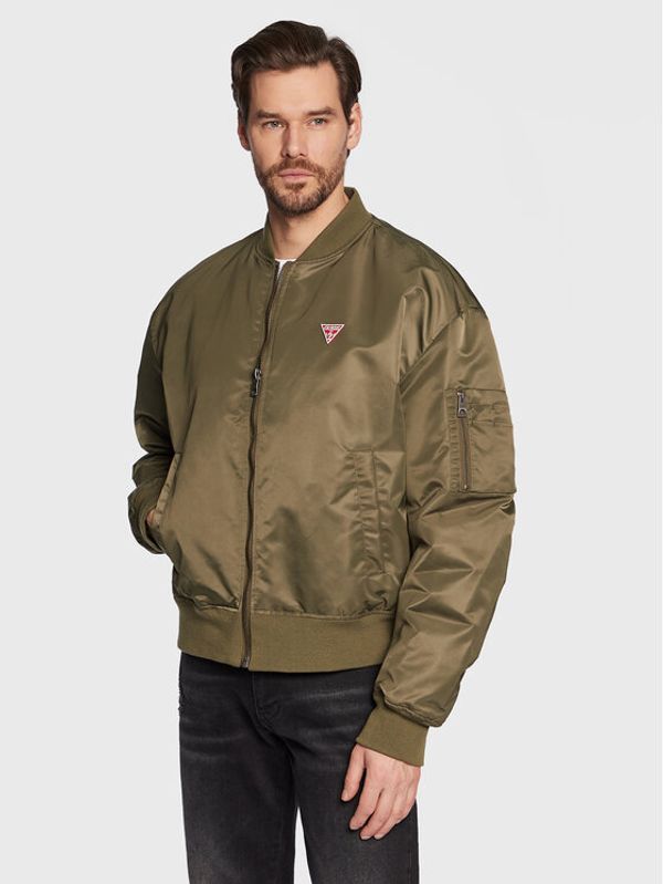 Guess Guess Prijelazna jakna Ace M3RL87 WFA20 Zelena Relaxed Fit