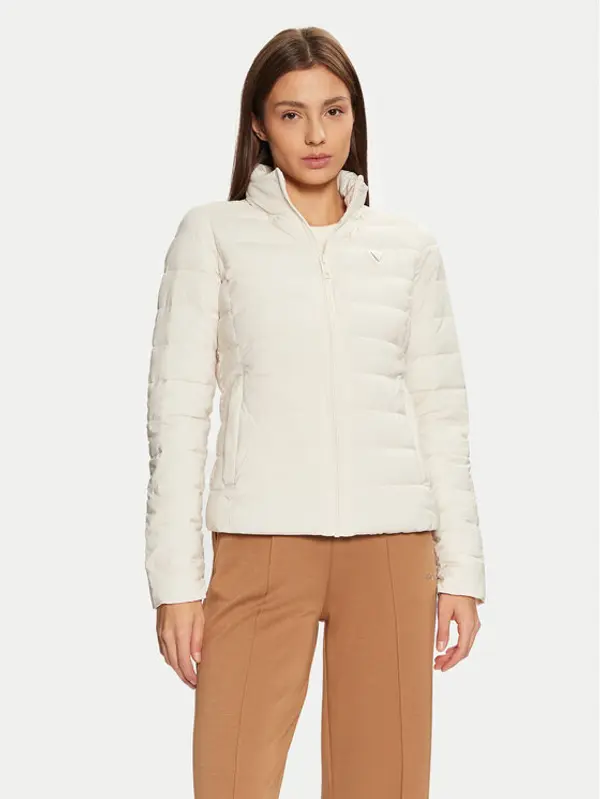 Guess Guess Prijelazna jakna V4YL04 WF3X0 Écru Regular Fit