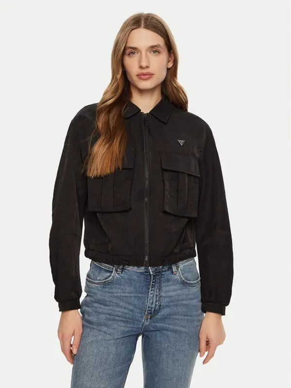Guess Guess Prijelazna jakna V5RL03 WGYB0 Crna Regular Fit