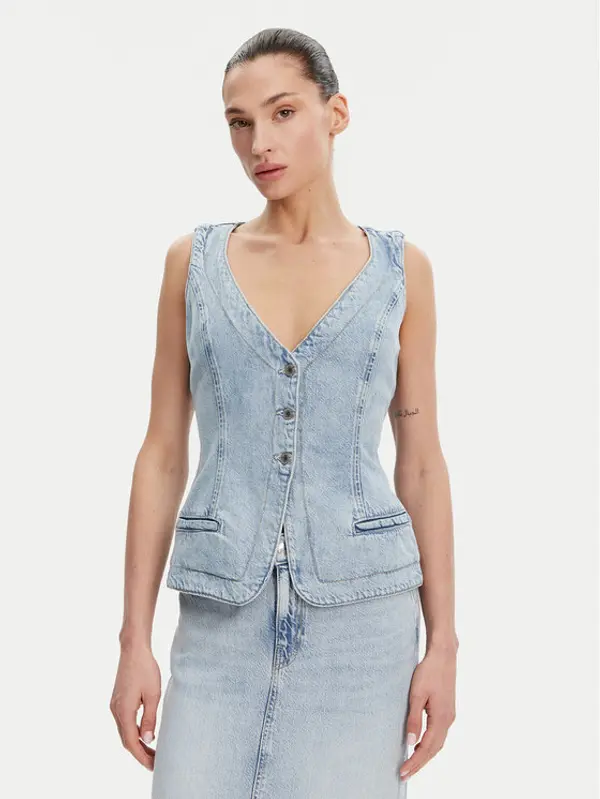 Guess Guess Prsluk W5GN89 D5B96 Plava Regular Fit