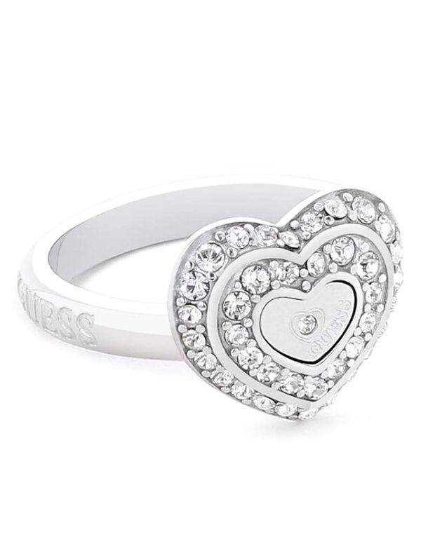 Guess Guess Prsten JUBR04 034JW Srebrni premaz od rodija