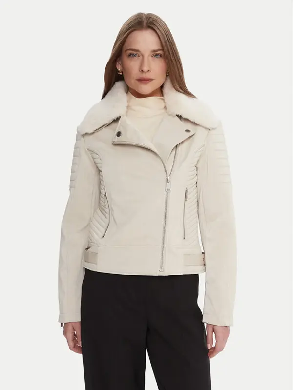 Guess Guess Ramones jakna W5BL35 W2820 Écru Regular Fit