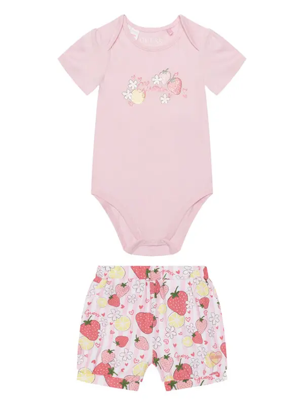 Guess Guess Set body i kratke hlače S6GG05 K6YW4 Ružičasta Regular Fit