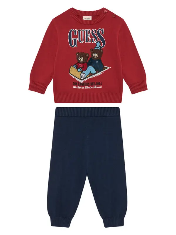 Guess Guess Set džemper, hlače i portikla I5BG04 Z2BB0 Crvena Regular Fit
