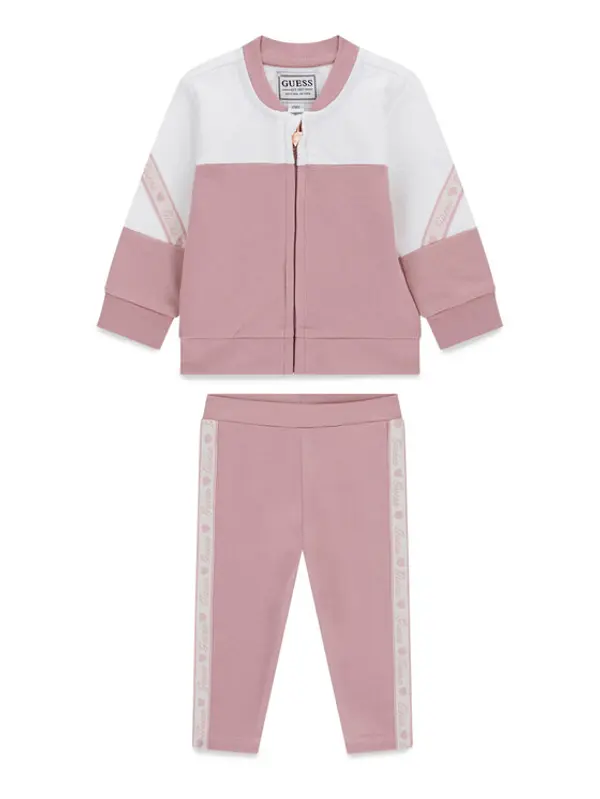 Guess Guess Set majica dugih rukava i leggins A6YG06 K3909 Ružičasta Regular Fit