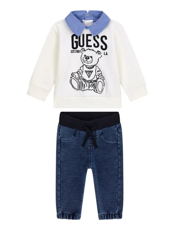 Guess Guess Set majica dugih rukava i tekstilne hlače I6RG02 KA6R4 Šarena Regular Fit