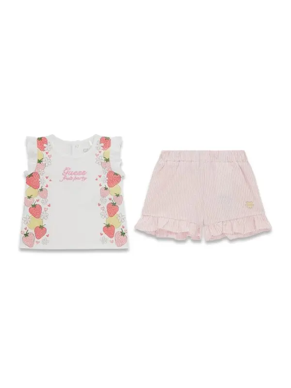 Guess Guess Set majica i hlače A6GG00 K6YW0 Bijela Regular Fit