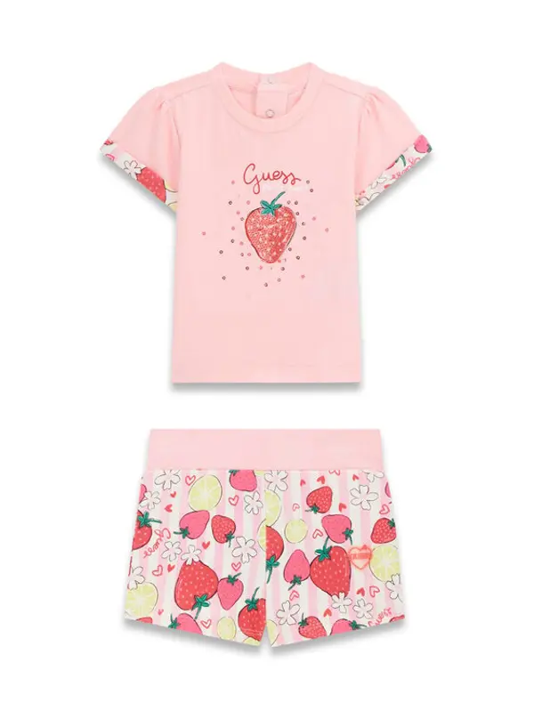 Guess Guess Set majica i hlače A6GG01 K6YW4 Ružičasta Regular Fit