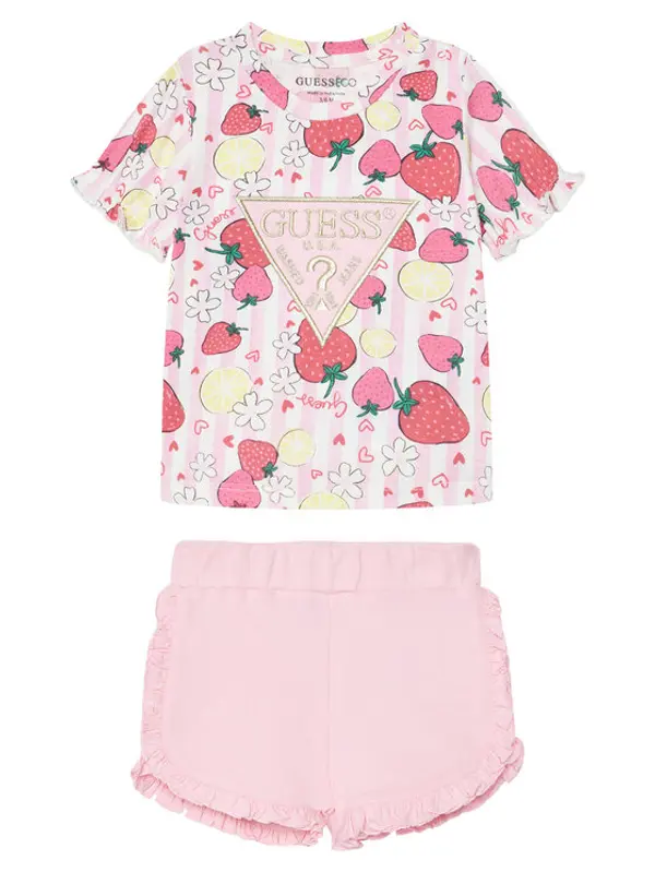 Guess Guess Set majica i hlače A6GG02 K6YW4 Ružičasta Regular Fit