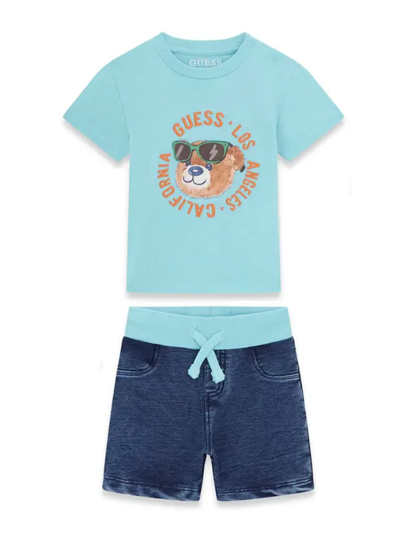 Guess Guess Set majica i hlače I6GG05 K8HM4 Tirkizna Regular Fit