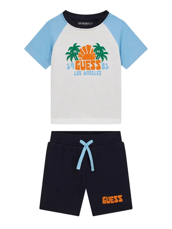 Guess Guess Set majica i hlače N6GG03 K8HM4 Tamnoplava