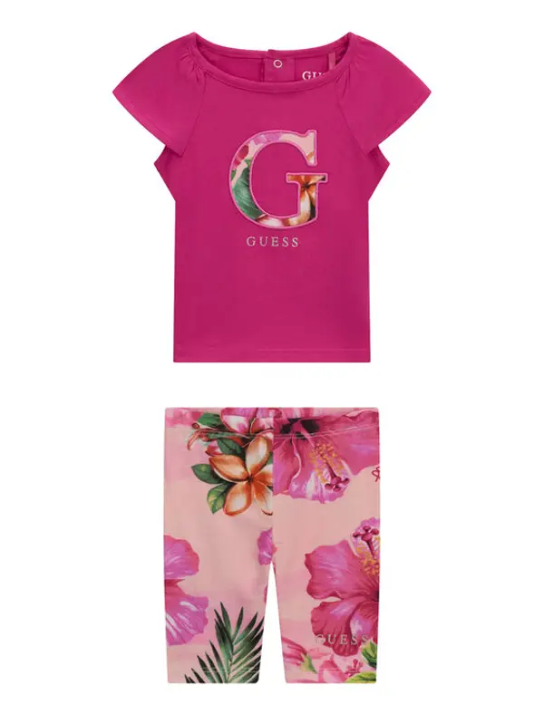 Guess Guess Set majica i leggins A6GG05 K6YW4 Tamno roza Regular Fit