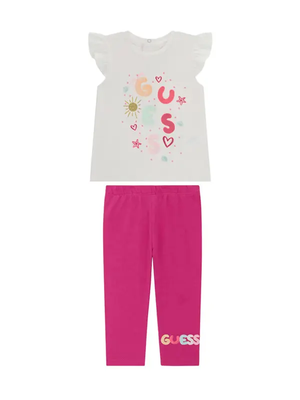 Guess Guess Set majica i leggins A6GG08 K6YW4 Bijela Regular Fit