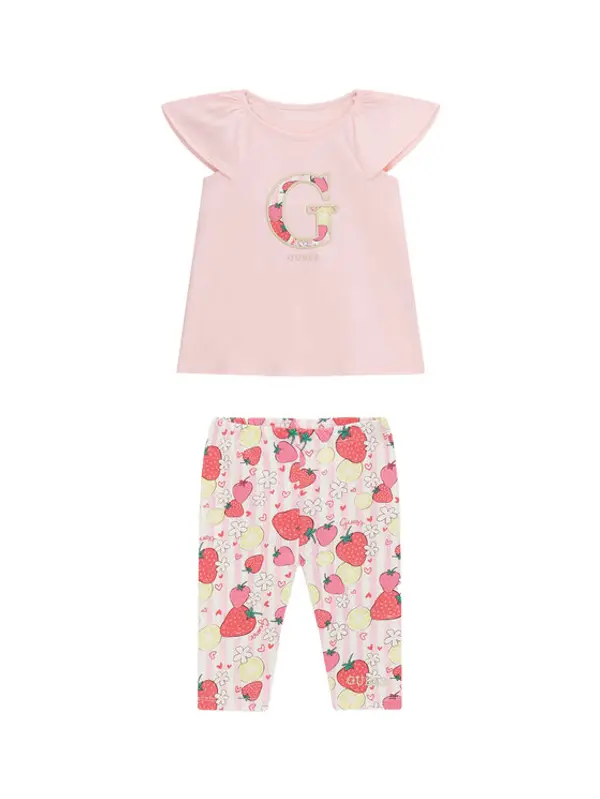 Guess Guess Set majica i leggins K6GG01 K6YW4 Ružičasta Regular Fit