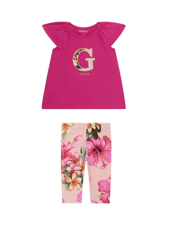 Guess Guess Set majica i leggins K6GG01 K6YW4 Ružičasta Regular Fit