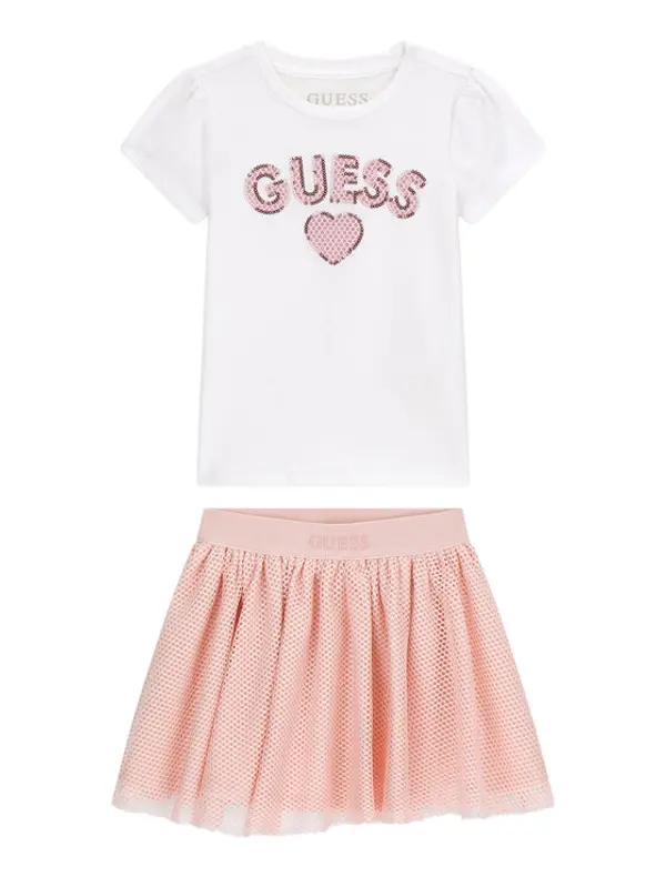 Guess Guess Set majica i suknja K6RG09 K6YW0 Šarena Regular Fit