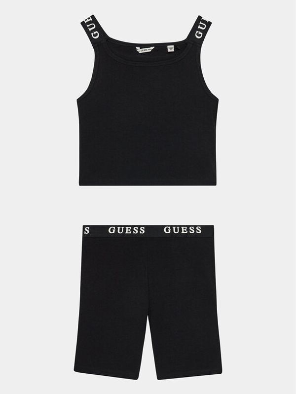 Guess Guess Set top i hlače J4RG02 KABR0 Crna Slim Fit