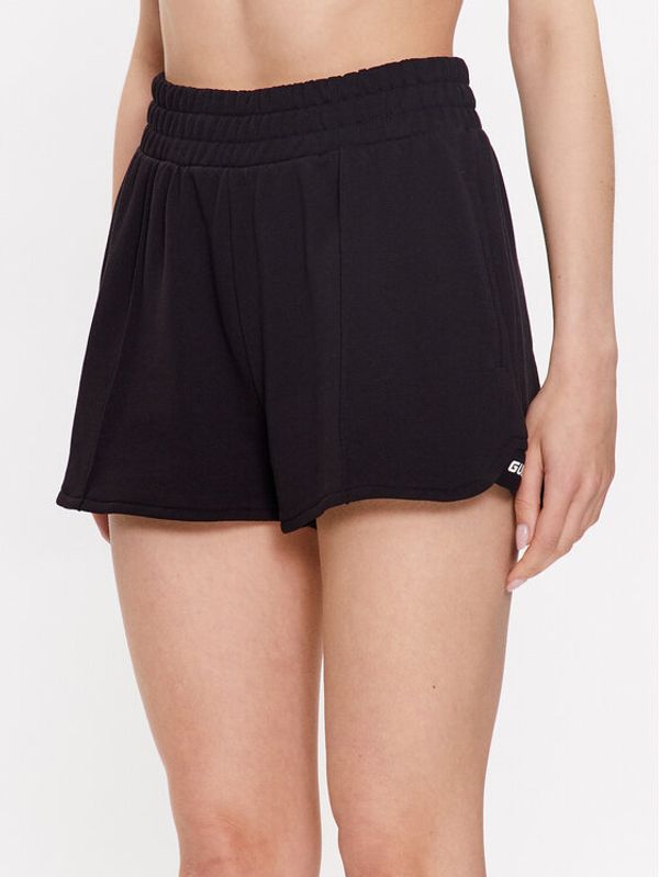 Guess Guess Sportske kratke hlače Dalya V3GD07 KAIJ1 Crna Loose Fit