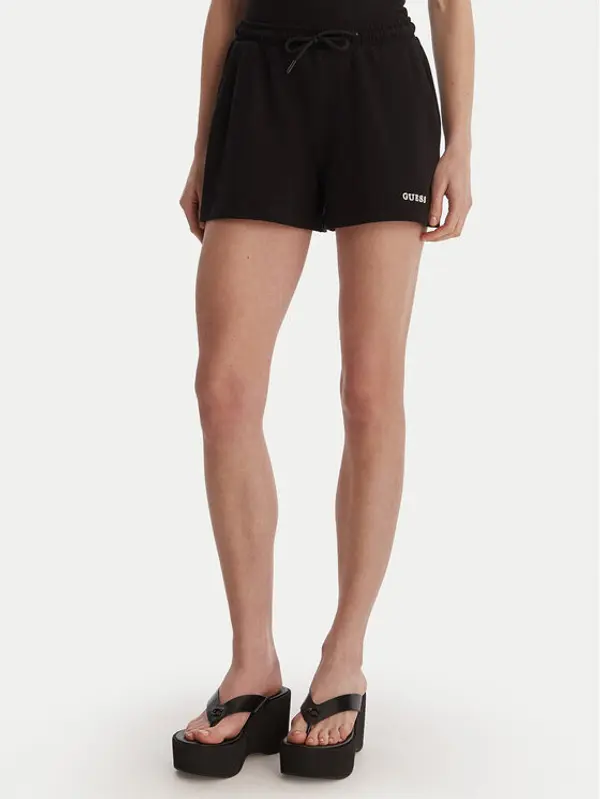Guess Guess Sportske kratke hlače E6GD01 KCRZ1 Crna Relaxed Fit