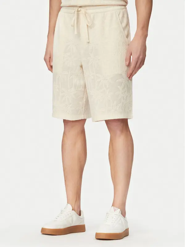 Guess Guess Sportske kratke hlače F6GD03 kremKG362 Krem Regular Fit
