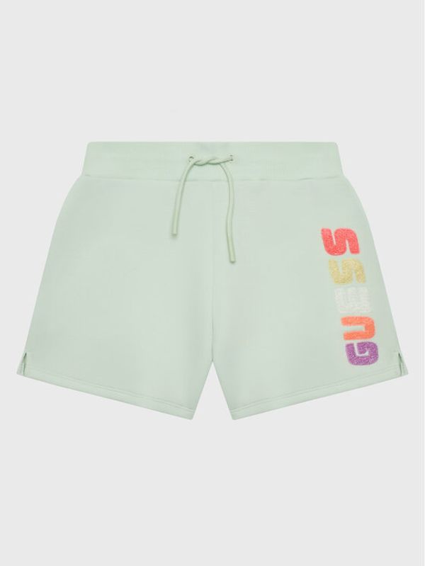 Guess Guess Sportske kratke hlače J3GD21 FL04P Zelena Relaxed Fit