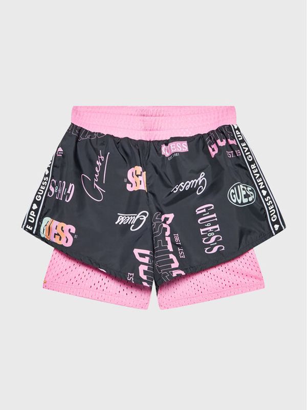 Guess Guess Sportske kratke hlače J3RD00 WDGX0 Crna Regular Fit