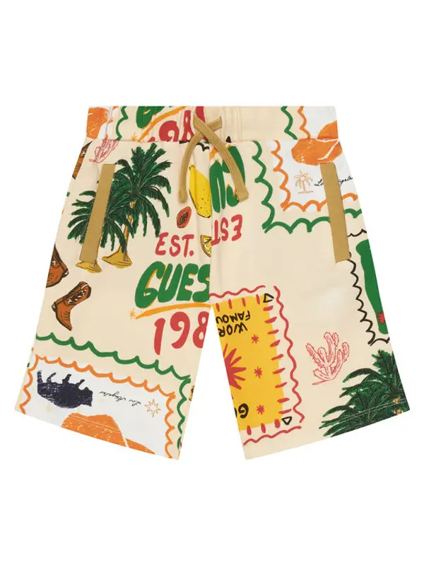 Guess Guess Sportske kratke hlače L6GD09 KA6R4 Šarena Regular Fit