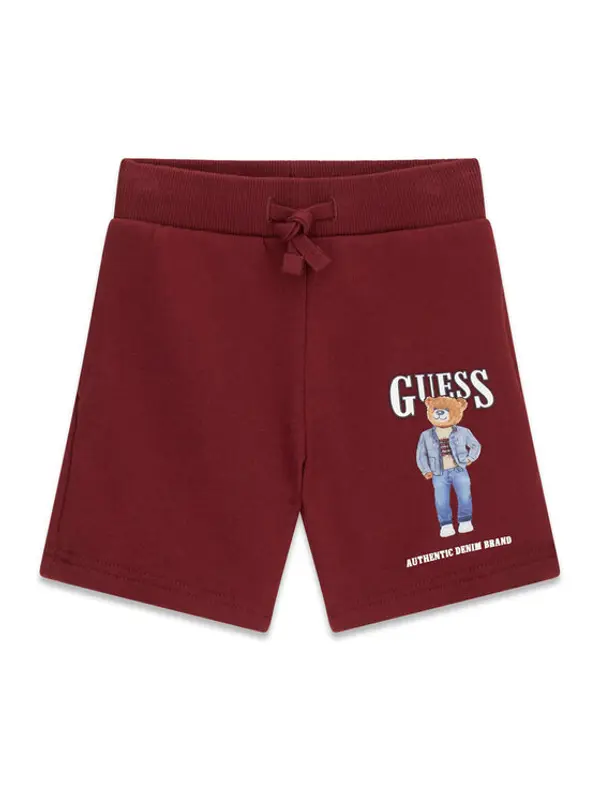 Guess Guess Sportske kratke hlače N6RD02 KAD74 Tamnocrvena Regular Fit