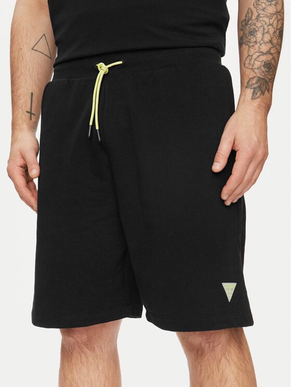 Guess Guess Sportske kratke hlače Ozric Z4GD12 KBK32 Crna Relaxed Fit