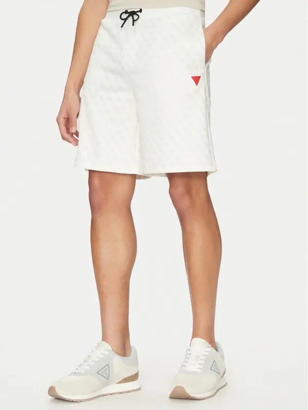 Guess Guess Sportske kratke hlače Z4YD03 FL04Q Bijela Regular Fit