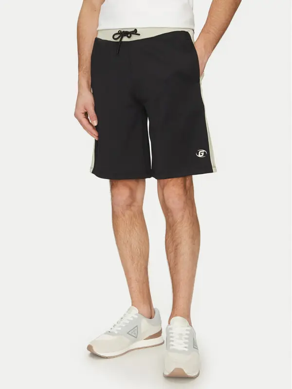 Guess Guess Sportske kratke hlače Z5GD08 KCRU2 Crna Loose Fit