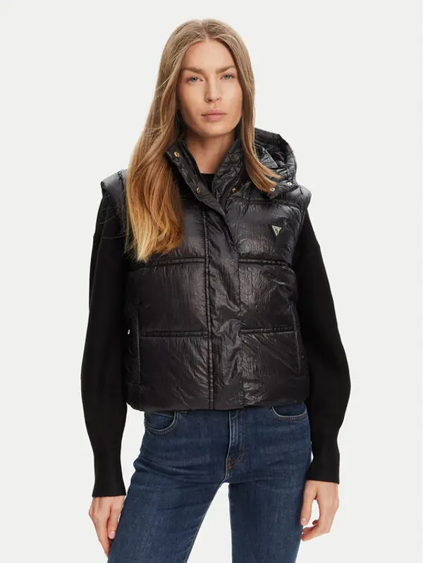 Guess Guess Sportski prsluk W5YL11 WHDO2 Crna Regular Fit