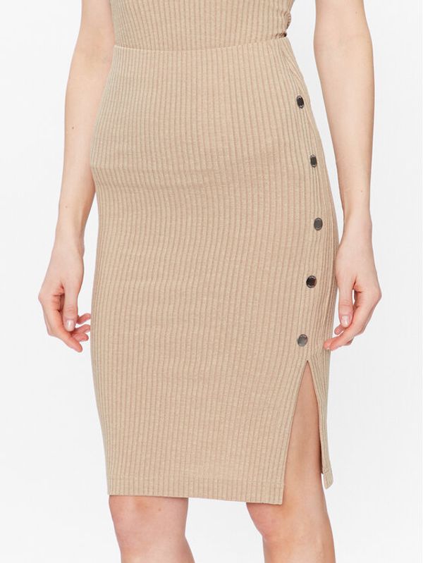 Guess Guess Suknja olovka Edna W3GD99 KBPF0 Bež Slim Fit