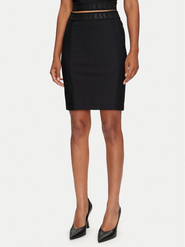 Guess Guess Suknja olovka Emi W4YD61 KC2E2 Crna Slim Fit