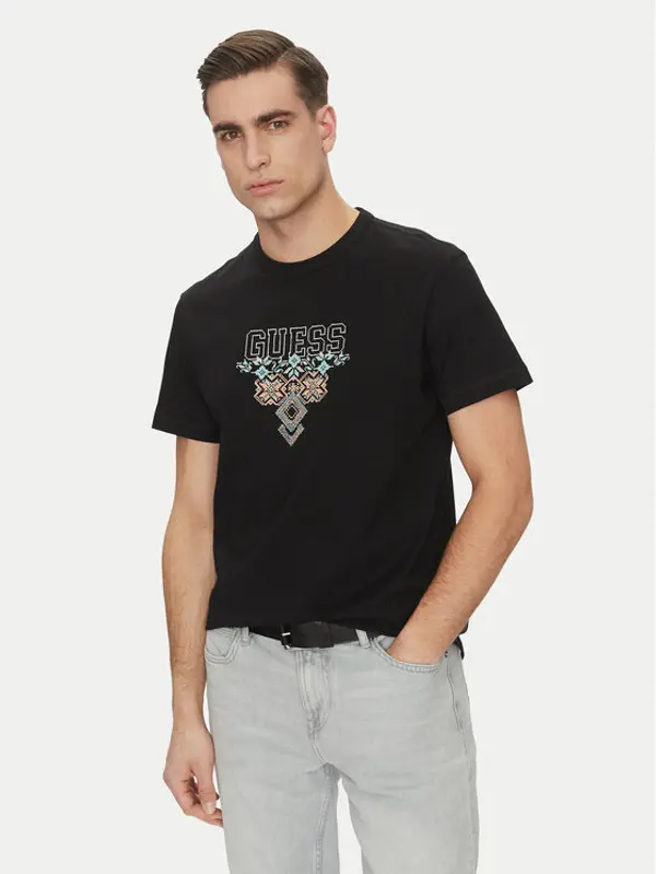 Guess Guess T-shirt 173007 Crna Classic Fit
