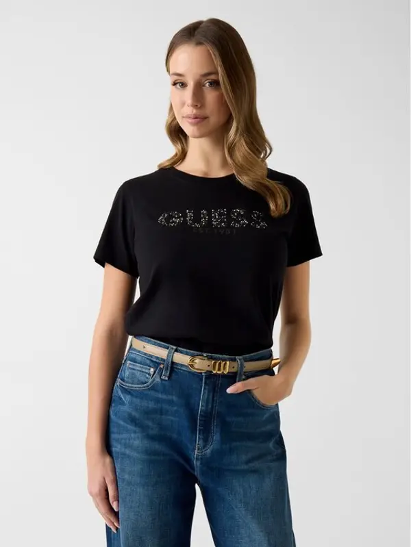 Guess Guess T-shirt 182375 Crna Classic Fit