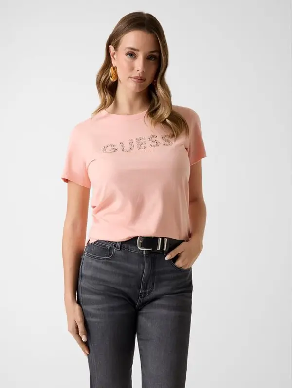 Guess Guess T-shirt 182375 Ružičasta Classic Fit