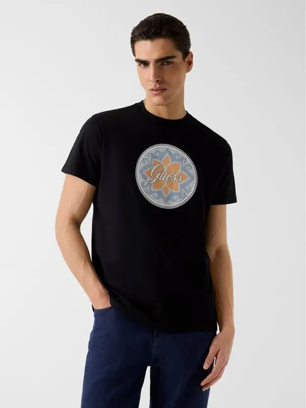Guess Guess T-shirt 182433 Crna Classic Fit
