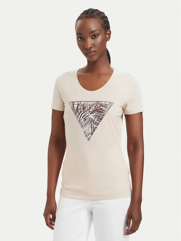 Guess Guess T-shirt 182454 Bež Classic Fit
