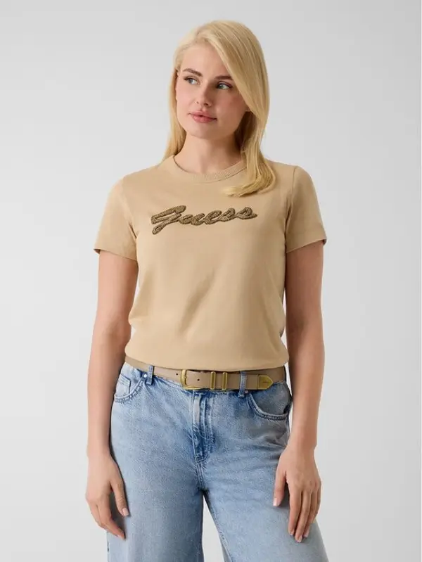 Guess Guess T-shirt 182912 Bež Classic Fit