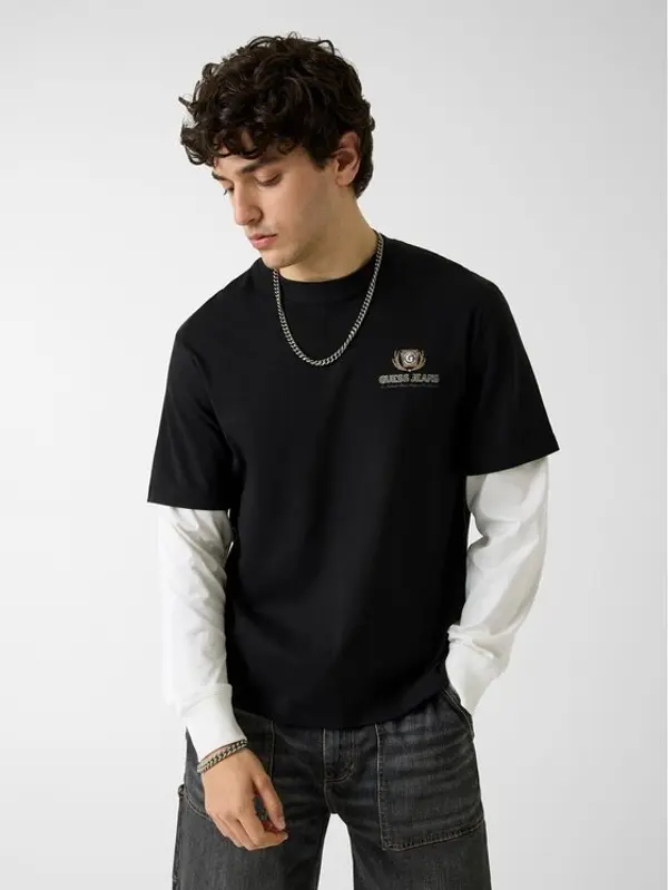 Guess Guess T-shirt 183246 Crna Classic Fit