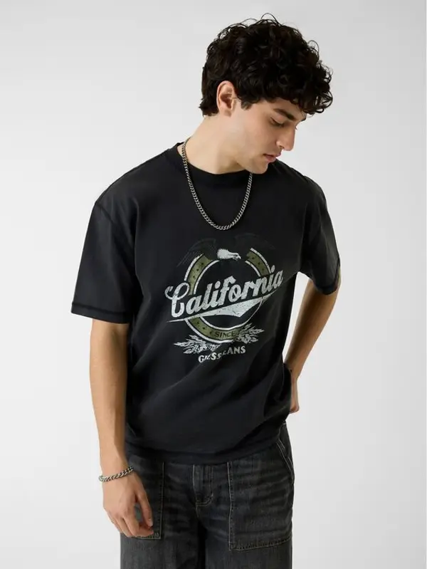 Guess Guess T-shirt 183251 Crna Classic Fit