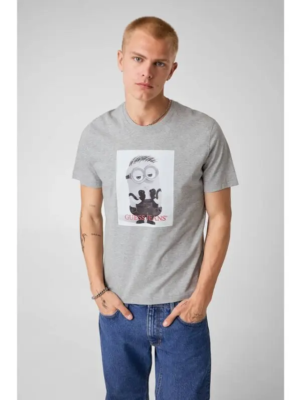 Guess Guess T-shirt 183588 Siva Classic Fit