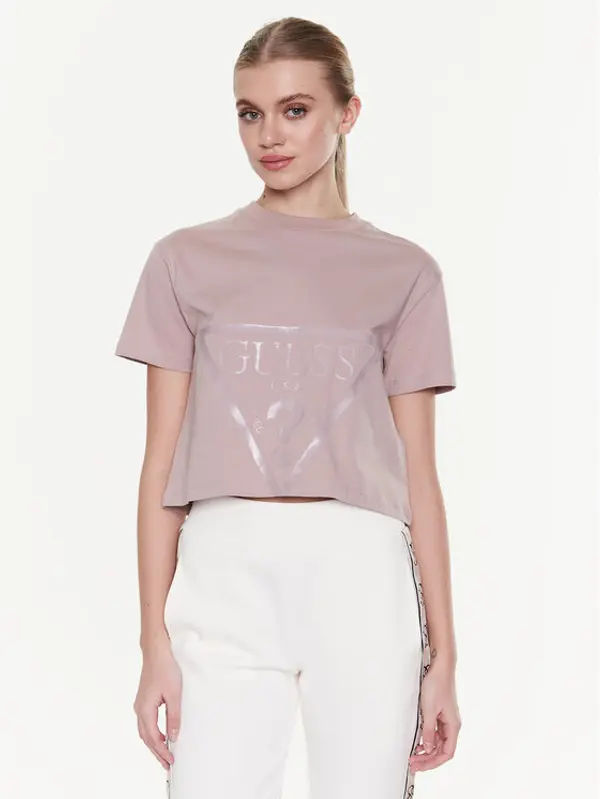 Guess Guess T-shirt Adele V2YI06 K8HM0 Ružičasta Boxy Fit
