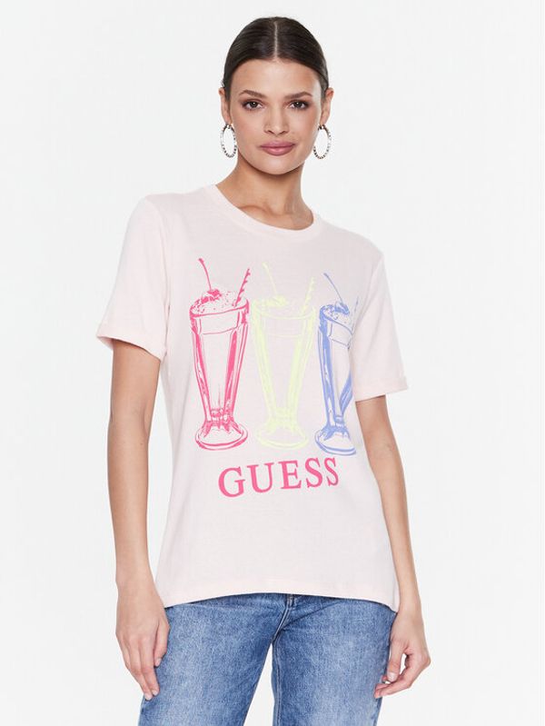 Guess Guess T-shirt Adelita W3RI24 KBK72 Ružičasta Regular Fit
