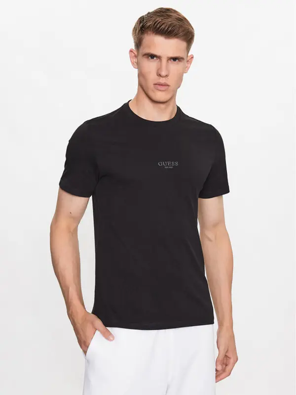 Guess Guess T-shirt Aidy M2YI72 I3Z14 Crna Slim Fit