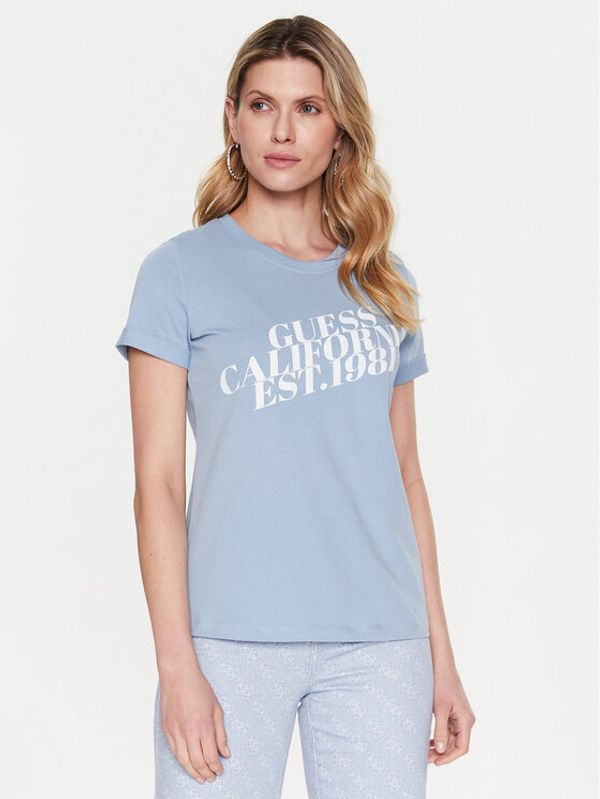 Guess Guess T-shirt Aurelia W3RI26 JA914 Plava Regular Fit