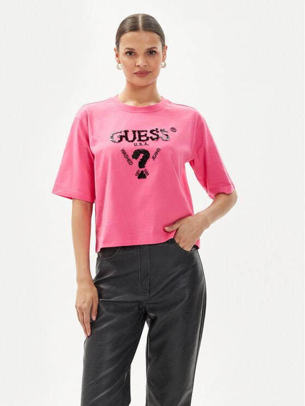 Guess Guess T-shirt Aurelie V4YI06 I3Z14 Ružičasta Boxy Fit