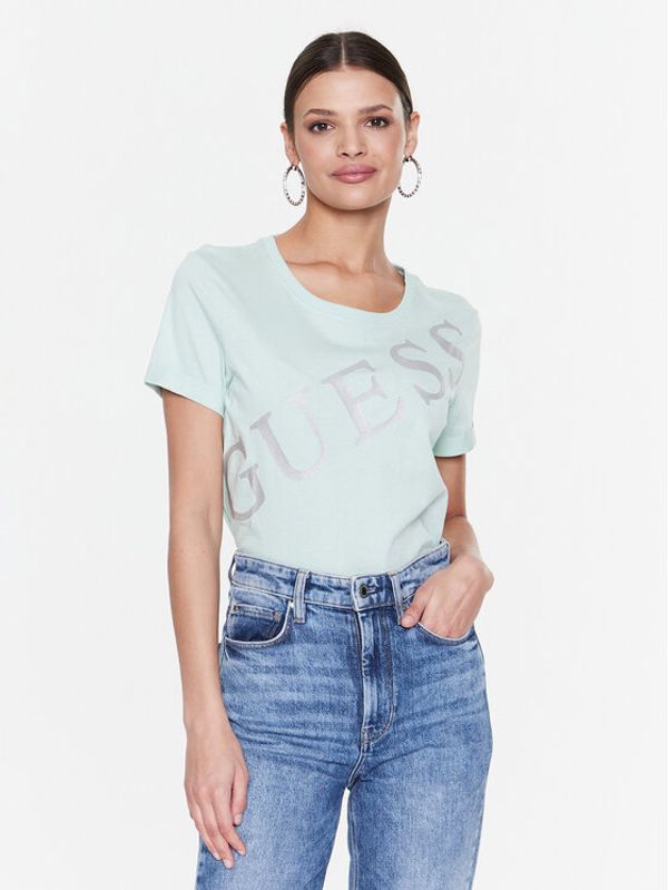 Guess Guess T-shirt Benita W3RI27 JA914 Zelena Regular Fit