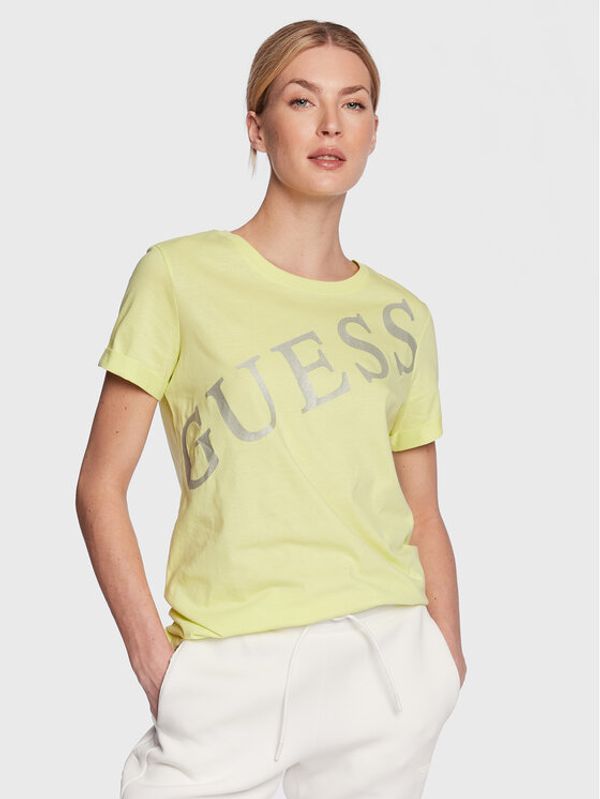 Guess Guess T-shirt Benita W3RI27 JA914 Žuta Regular Fit